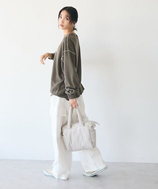 CRAFT STANDARD BOUTIQUE 配色ロゴメロープルオーバー Khaki
