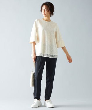 自由区 【撥水加工・洗える】ライトモクロディテーパード パンツ ネイビー系