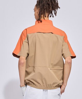 PW CIRCULUS 【MEN】パッカブルハーフジップ ゴルフ ベージュ系