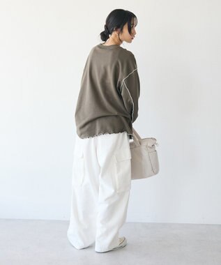 CRAFT STANDARD BOUTIQUE 配色ロゴメロープルオーバー Khaki