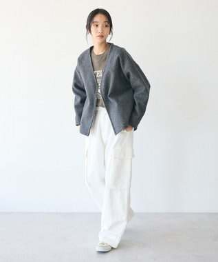 CRAFT STANDARD BOUTIQUE 配色ロゴメロープルオーバー Khaki