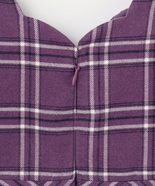 ANY KIDS チェック柄 ジャンパースカート モーブ系チェック