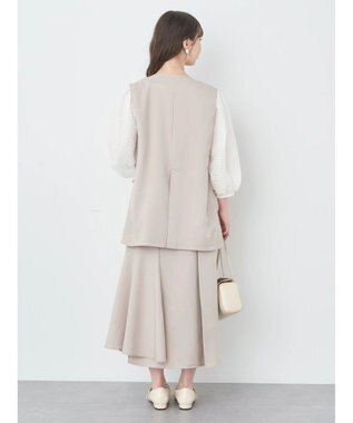 earth music&ecology ノーカラージレ Beige