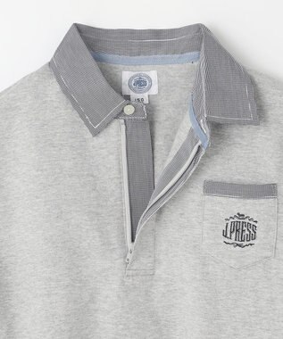 J.PRESS KIDS 【140-170cm】チェックカラー 半袖ポロシャツ グレー系