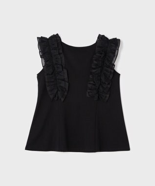GRACE CONTINENTAL フリル切替カットトップ ブラック