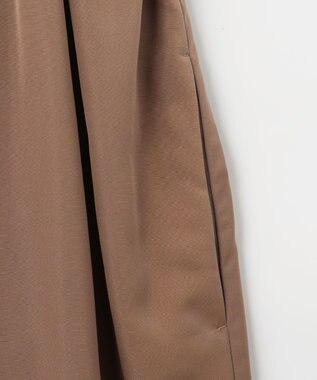 組曲 S 【洗える】タフタギャザーキャミソールワンピース ブラウン系