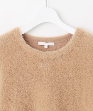 自由区 L 【カタログ掲載】シェニールボンディング ニット キャメル