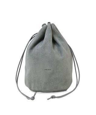 FOLNA RD ベロア巾着ショルダー グレー