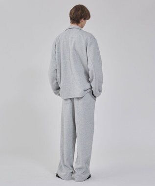 WEGO 【ユニセックス着用ITEM/MLサイズ展開】ボンディングスウェットテーラードジャケット 杢グレー