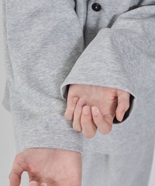 WEGO 【ユニセックス着用ITEM/MLサイズ展開】ボンディングスウェットテーラードジャケット 杢グレー