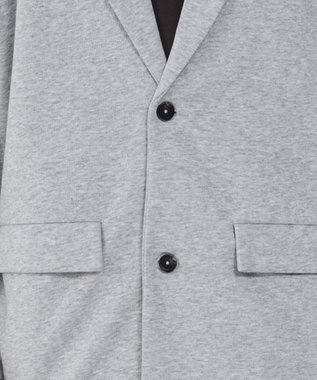 WEGO 【ユニセックス着用ITEM/MLサイズ展開】ボンディングスウェットテーラードジャケット 杢グレー