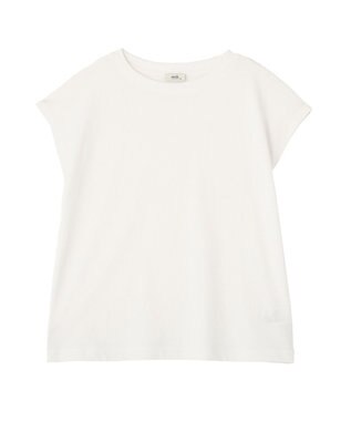 earth music&ecology 【遮熱・接触冷感・UVカット】フレンチスリーブTシャツ Off White