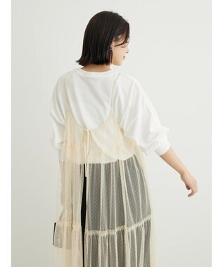 Green Parks ・ＥＬＥＮＣＡＲＥ　ＤＵＥ　２ｗａｙチュールキャミワンピ Ivory