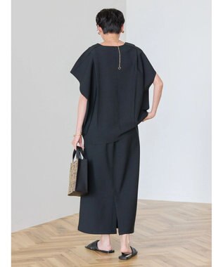 AMERICAN HOLIC クレープジョーゼットタイトスカート Black