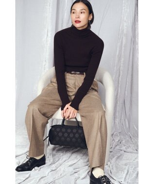 MIYABIYA 【撥水加工】篭目大柄エンボスボンディングミニボストン チョコレート