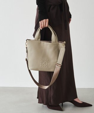 russet 《Souffle TOTE》レザー2WAYトートバッグ（SF-288） GrayBeige