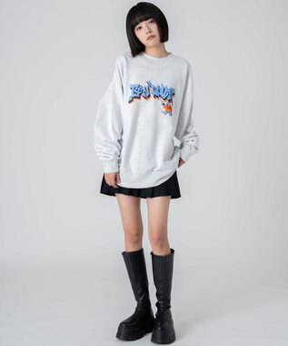 WEGO 【ユニセックス着用ITEM/MLサイズ展開】別注BENDAVISバブルロゴプルオーバー アッシュグレー