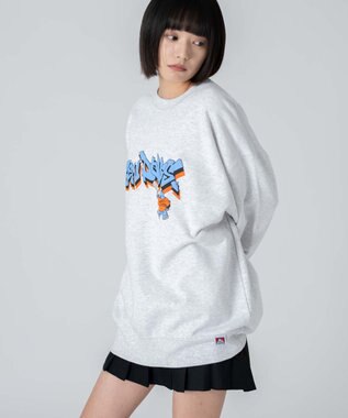 WEGO 【ユニセックス着用ITEM/MLサイズ展開】別注BENDAVISバブルロゴプルオーバー アッシュグレー