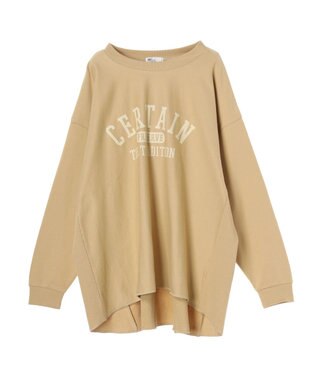 CRAFT STANDARD BOUTIQUE プリント裏毛チュニック Beige
