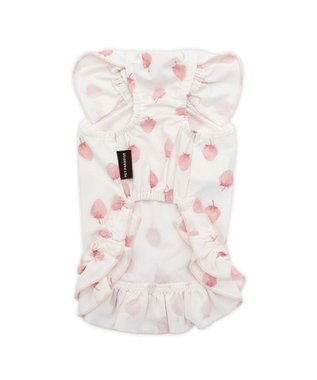 PET PARADISE ペットパラダイス タッチワンクールプラス Tシャツ 《いちご》 中型犬 大型犬 ホワイト×ピンク