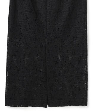 BEIGE， FLUORITE / 異素材コンビ レーススカート Black