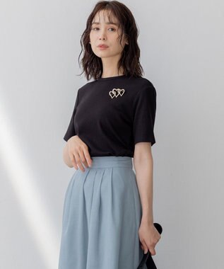 組曲 S ベーシックリブ Tシャツ ブラック系