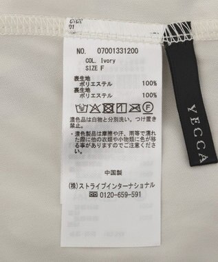 YECCA VECCA フラワー柄シアープリーツワンピース Ivory