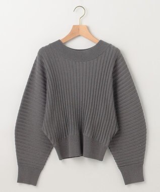 組曲 【手洗い可】ELENAスパンコールドルマン ニット チャコールグレー系