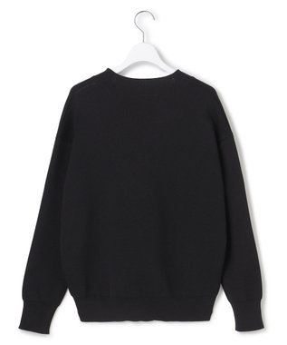 ICB 【先行予約】 コットンポリエステルスムース Vネックニット ブラック