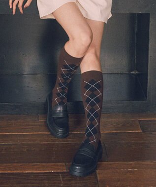 earth music&ecology アーガイルソックス