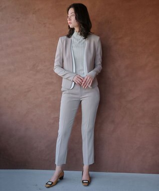BEIGE， 【セットアップ対応】CINDY / ダブルカラージャケット Taupe x White