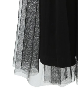 Green Parks ・ＥＬＥＮＣＡＲＥ　ＤＵＥ　チュールドッキングワンピ Charcoal Gray