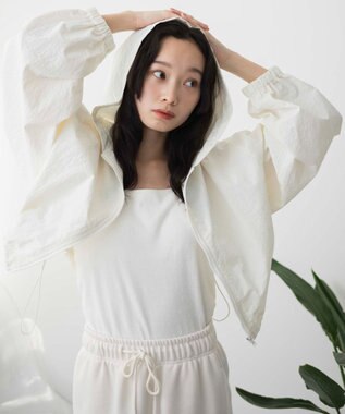 WEGO ショートナイロンブルゾン オフホワイト