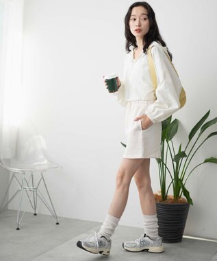 WEGO ショートナイロンブルゾン オフホワイト