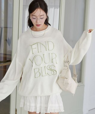 WEGO グラフィックニットBIGプルオーバー 柄1