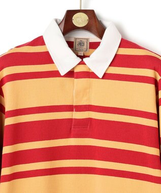 J.PRESS MEN ソフトタッチコットンマルチボーダー ラガーポロシャツ レッド系7