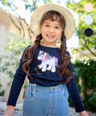 ANY KIDS ミラクルスパンコール長袖Tシャツ