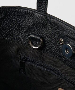 russet レザー2WAYミニトートバッグ(CE-1643) Black