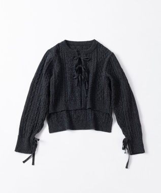 TRICOTE ケーブルニットトップス 95GRAY