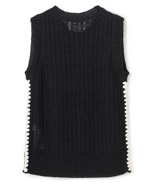 BEIGE， ATACAM / テープヤーン ノースリーブニット Black