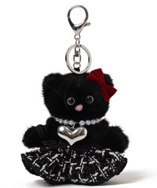 WEGO ゴージャスキャットぬいぐるみキーホルダー ブラック