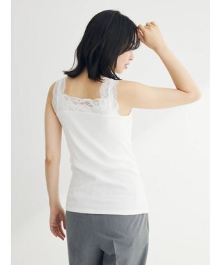 Green Parks レースタンクトップ Off White