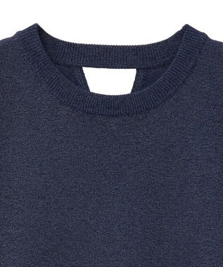 AMERICAN HOLIC 【接触冷感】ラメフレンチスリーブニットプルオーバー Navy