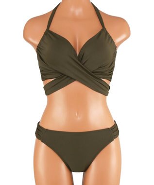 San-ai Resort（三愛水着楽園） 【SALE】ワコール定番商品カップ使用 GHIカップの大きなお胸に対応　【グラマラスフィット】　ワイヤーブラ　9D-M　【San-ai Resort（サンアイリゾート）】 カーキ