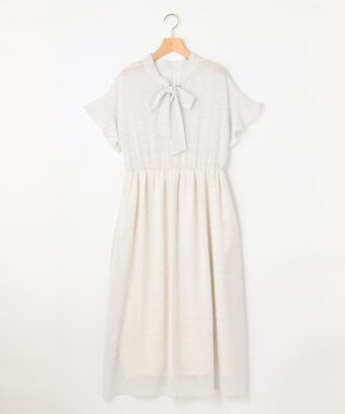 組曲 【WEB限定・2WAY】サッカードビードットプリント ワンピース アイボリー系5