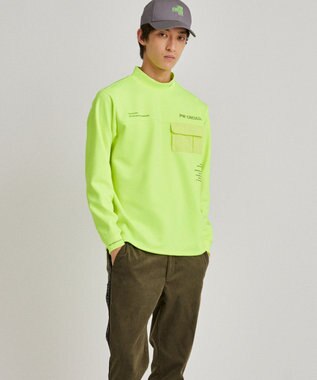 PW CIRCULUS 【ストレッチ / 快適 / 一枚でサマになる】【MEN】NEW ポケットモックT ライトグリーン系