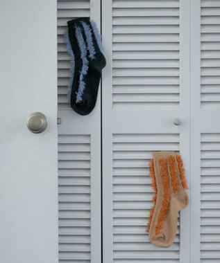 TRICOTE ストライプフェイクファーソックス 42GREEN