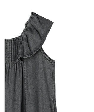 Green Parks ■ＥＳＣＡＲ　デニムピンタックワンピース Gray