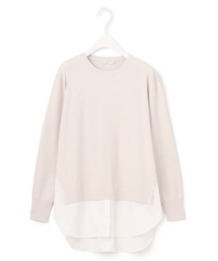 ICB 【洗える】 クロスコンビ ニットプルオーバー トープ系