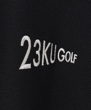 23区GOLF 【MEN】ハニカムカノコ半袖ポロシャツ ブラック系